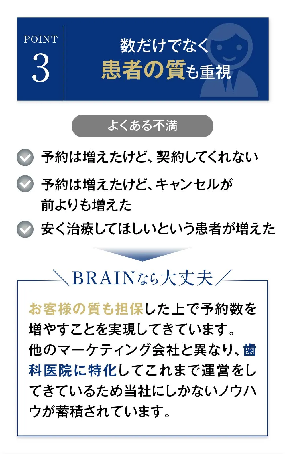 数だけでなく患者の質も重視
